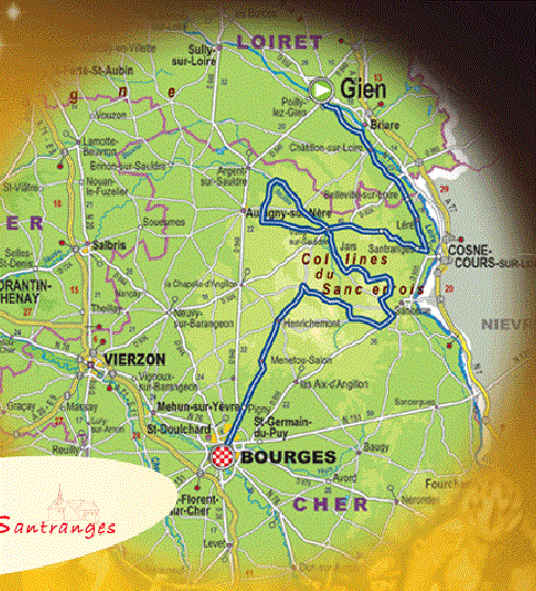 Paris-Bourges 2013 - parcours