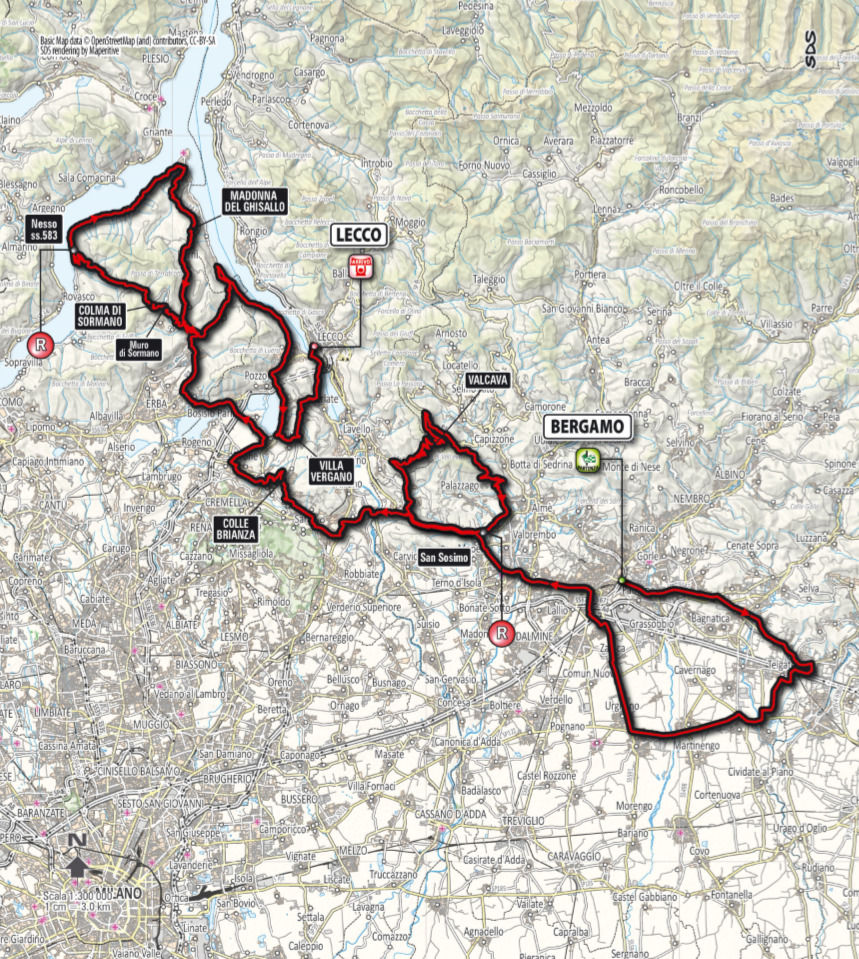 Tour de Lombardie 2013 - parcours