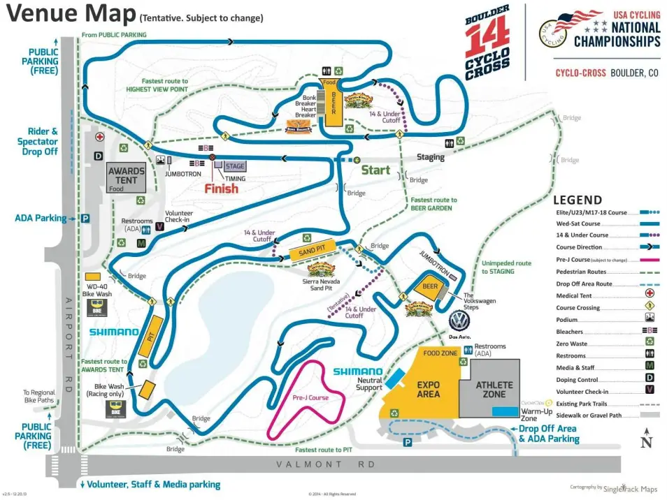 Championnats des Etats-Unis cyclocross 2014 - parcours