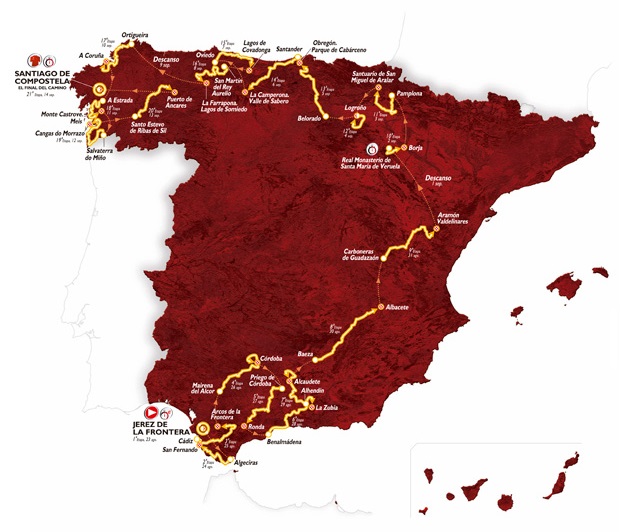 Vuelta 2014 - parcours