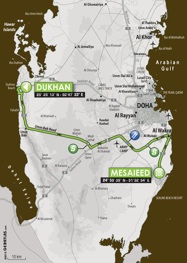 Tour du Qatar 2014 etape 4 - parcours