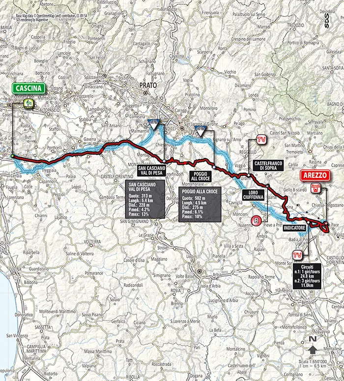 Tirreno-Adriatico 2014 etape 3 - parcours