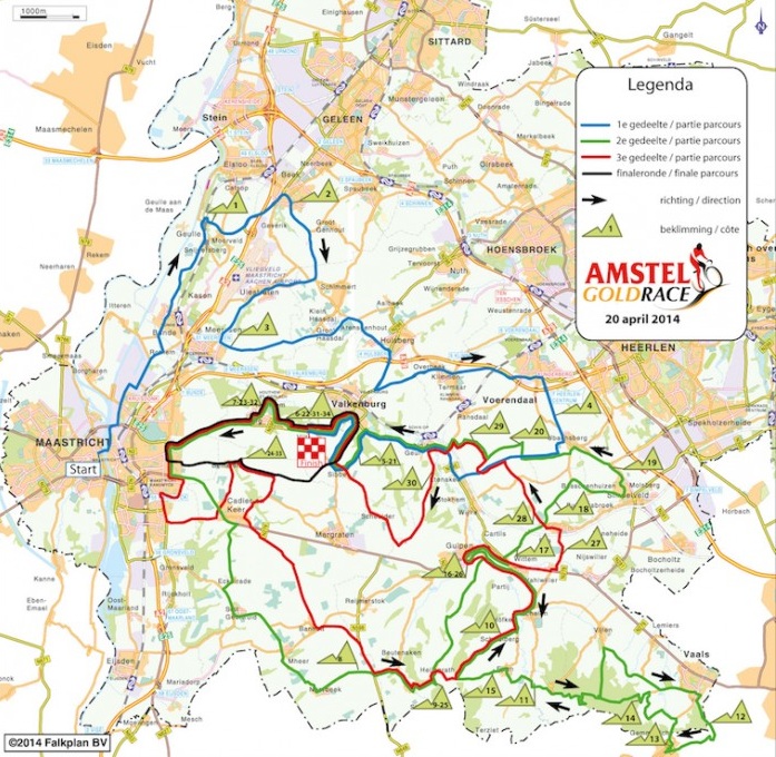 Amstel Gold Race 2014 - parcours