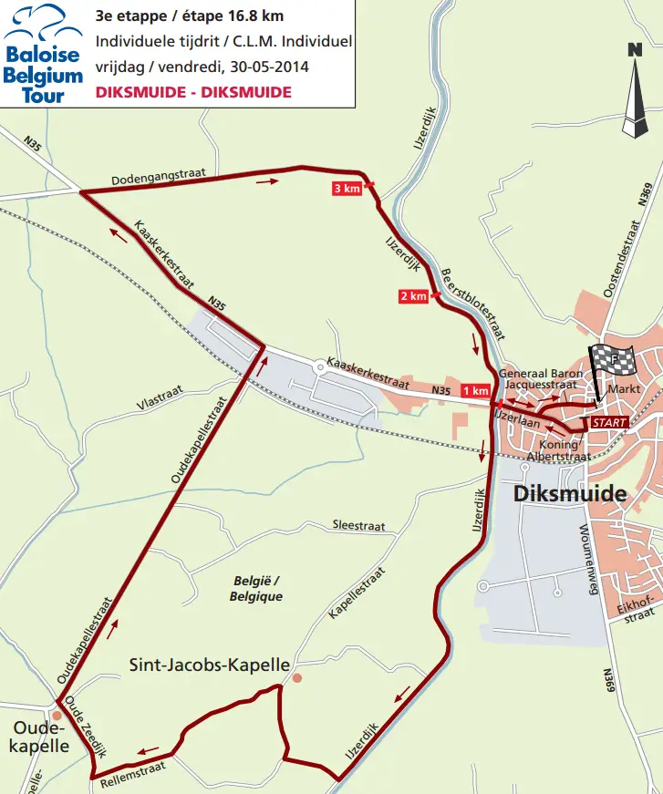 Baloise Belgium Tour 2014 etape 3 - parcours