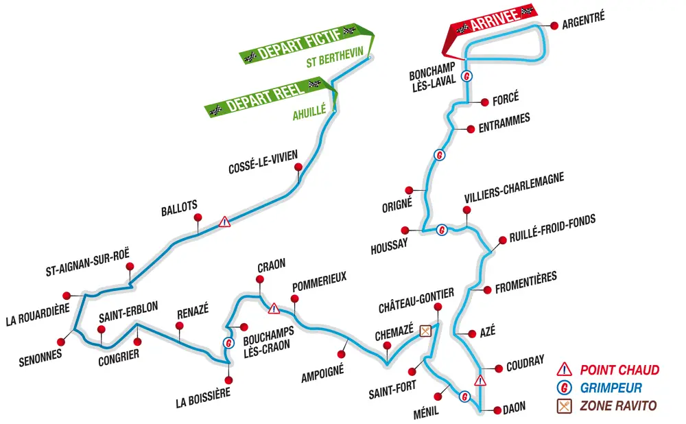 Boucles de la Mayenne 2014 etape 1 - parcours