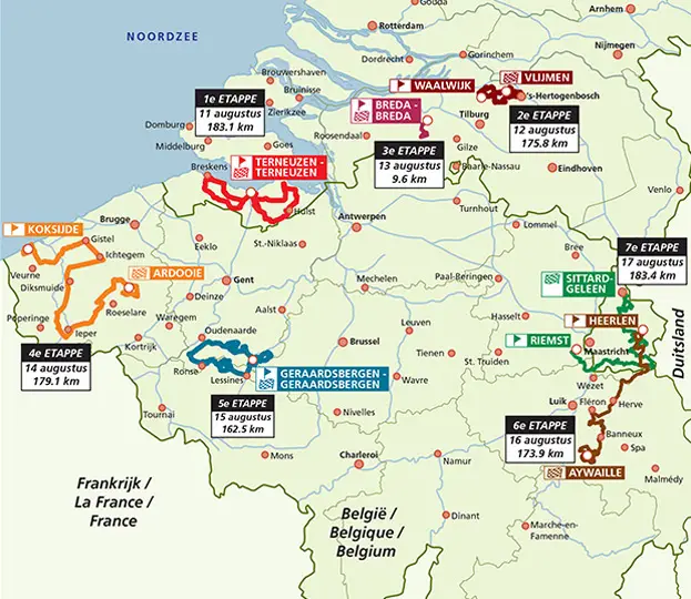 Eneco Tour 2014 parcours