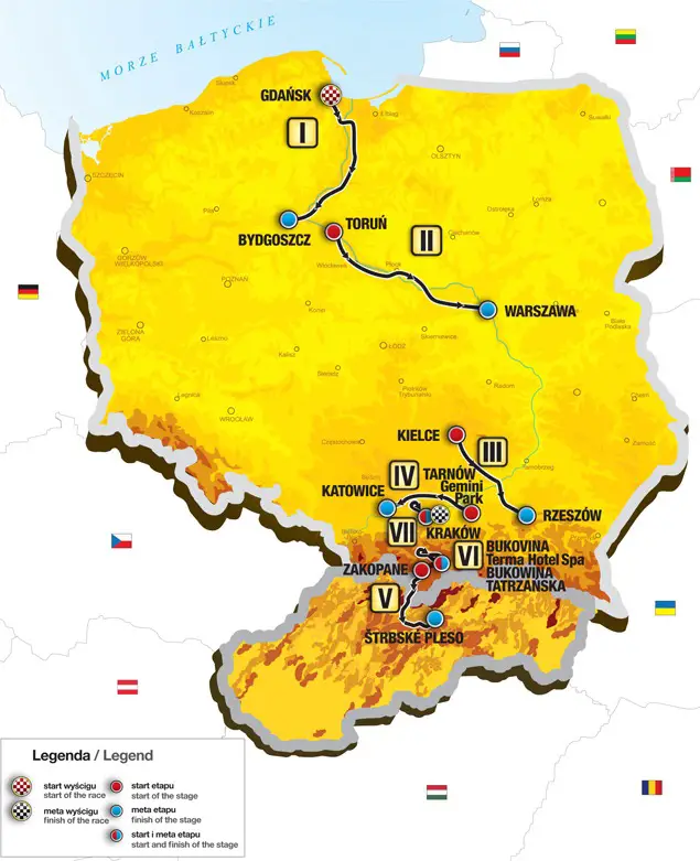 Tour de Pologne 2014 parcours