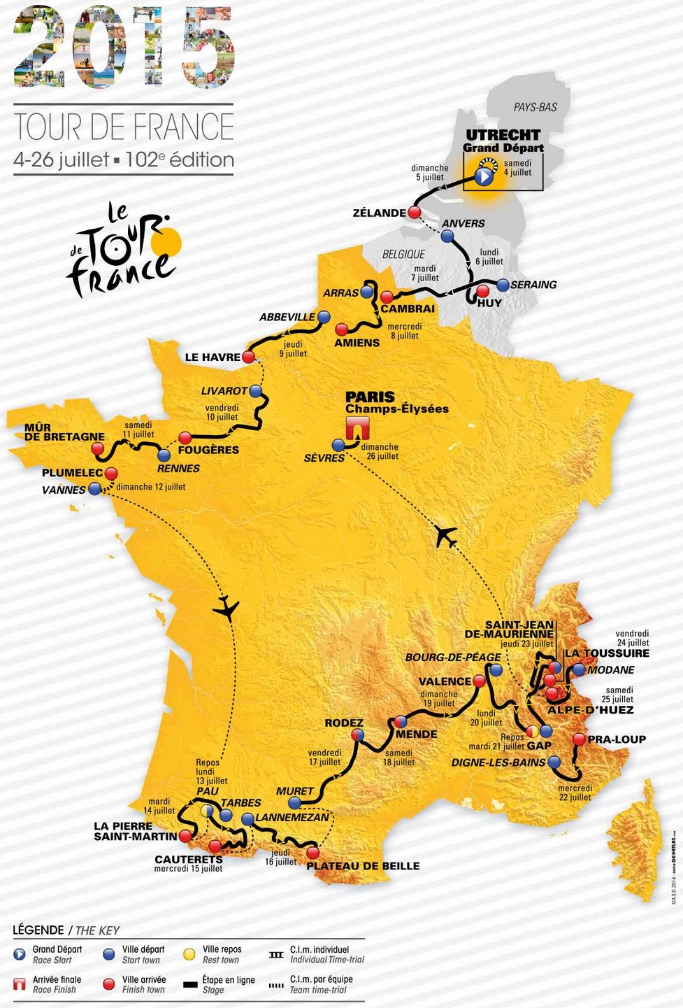 Tour de France 2015 - parcours