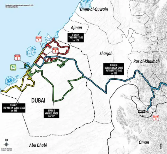 Dubai Tour 2015 - parcours