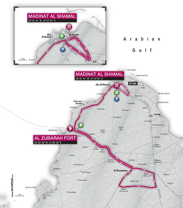 Tour du Qatar 2015 etape 5 - parcours