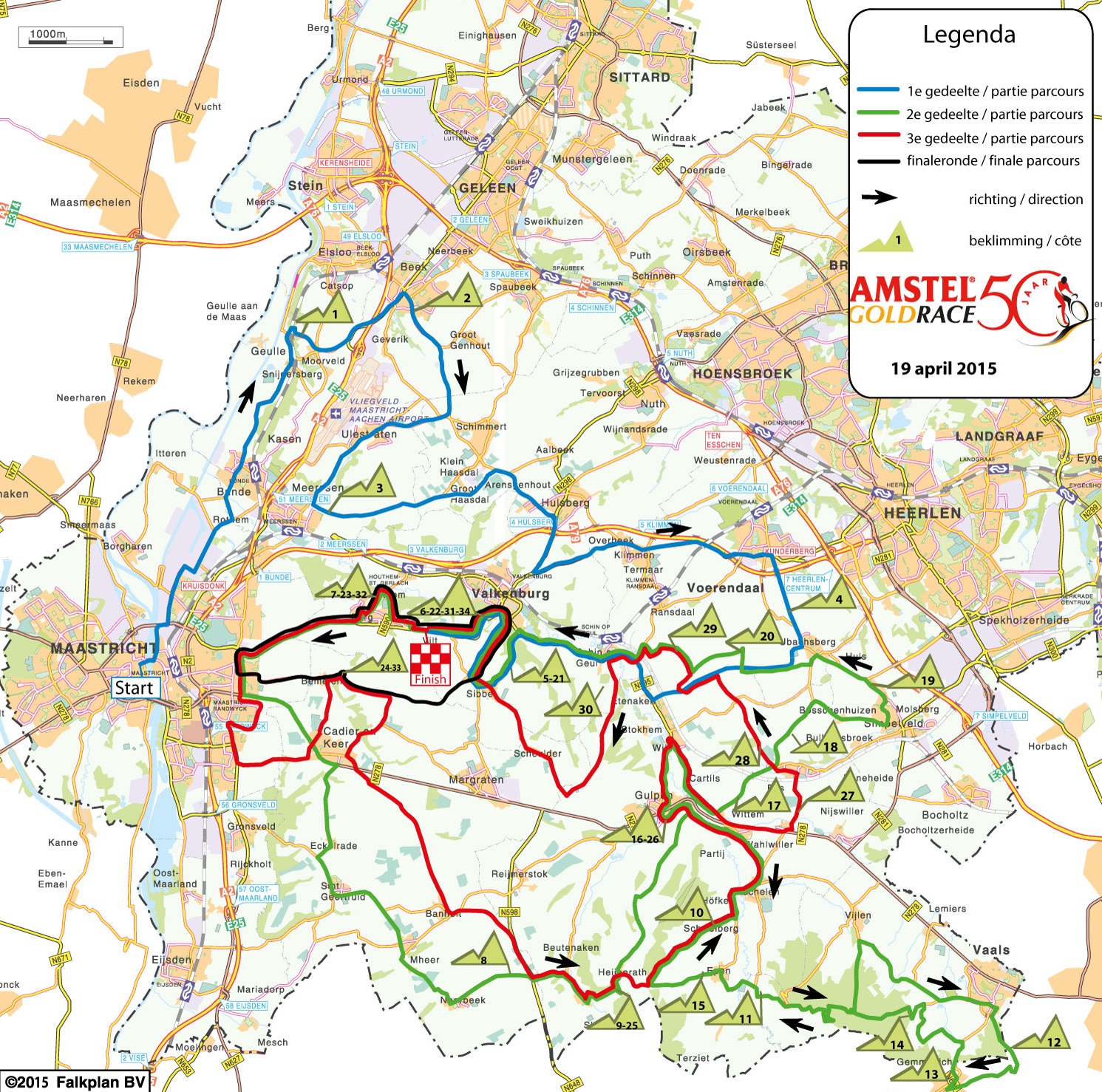 Amstel Gold Race 2015 - parcours