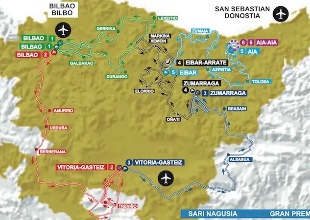 Tour du Pays basque 2015 - parcours