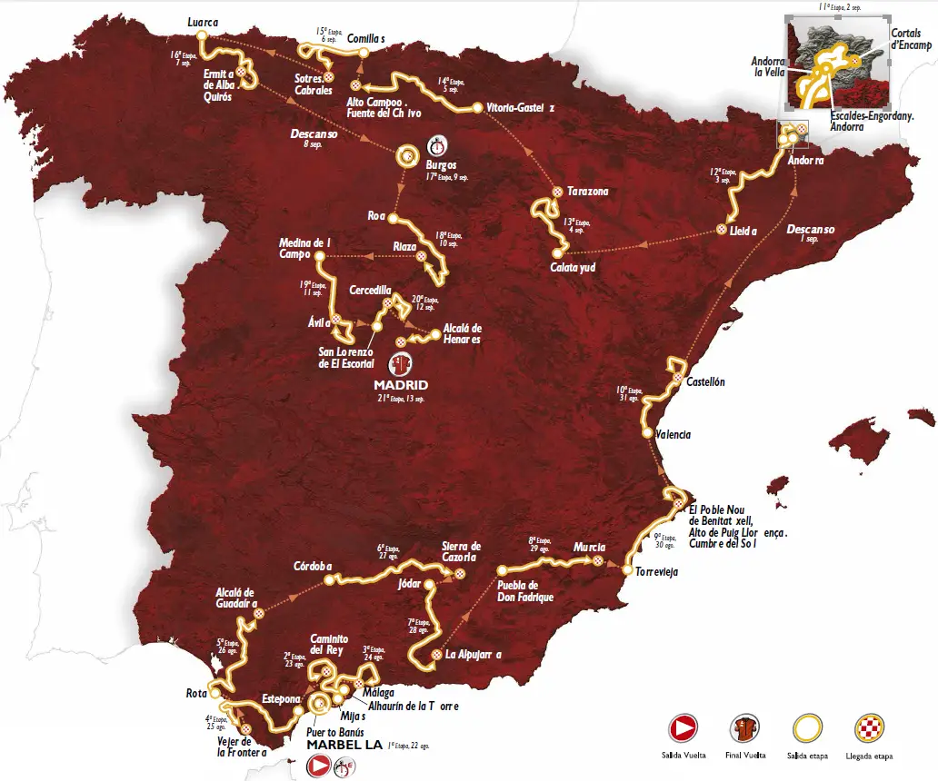 Vuelta 2015 - parcours