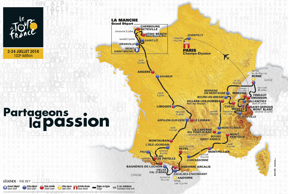 Tour de France 2016 - parcours