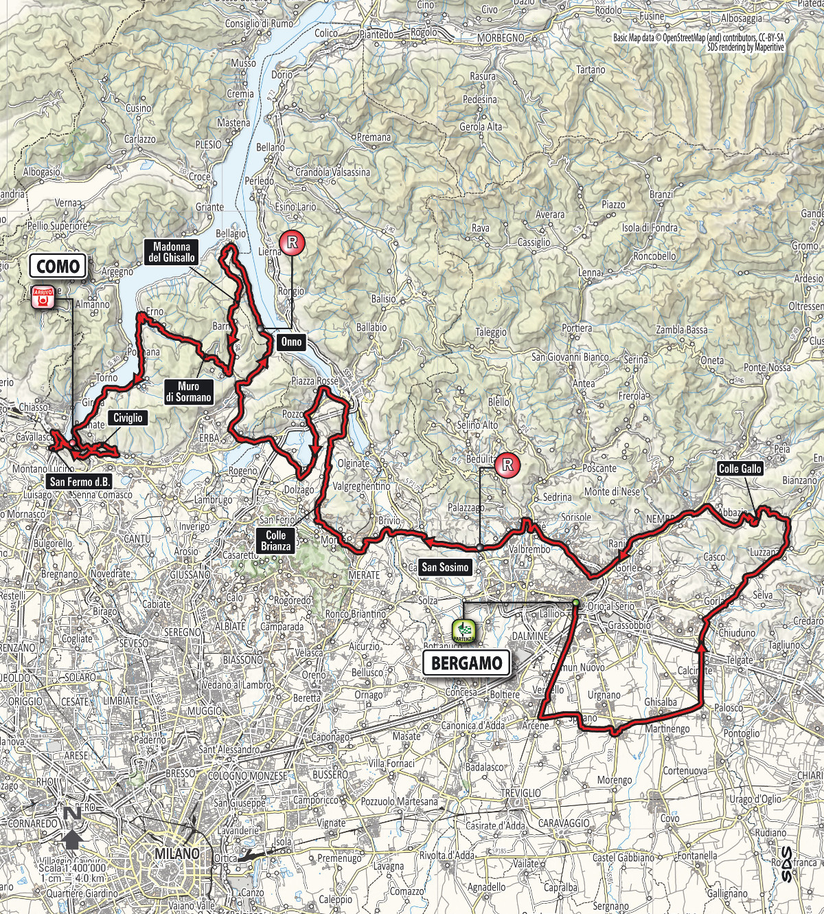 Tour de Lombardie 2015 - parcours