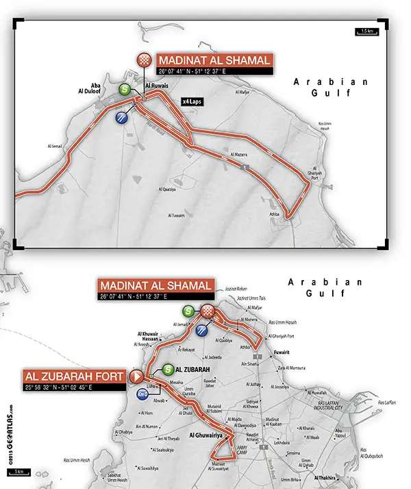 Tour du Qatar 2016 etape 4 - parcours