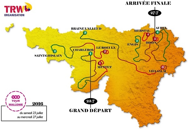 Tour de Wallonie 2016 - parcours