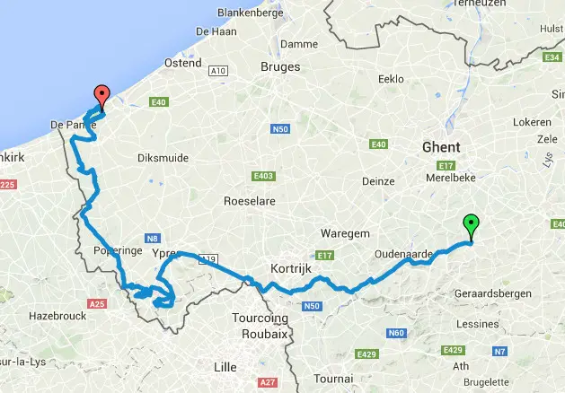 Trois jours de La Panne 2016 etape 2 - parcours