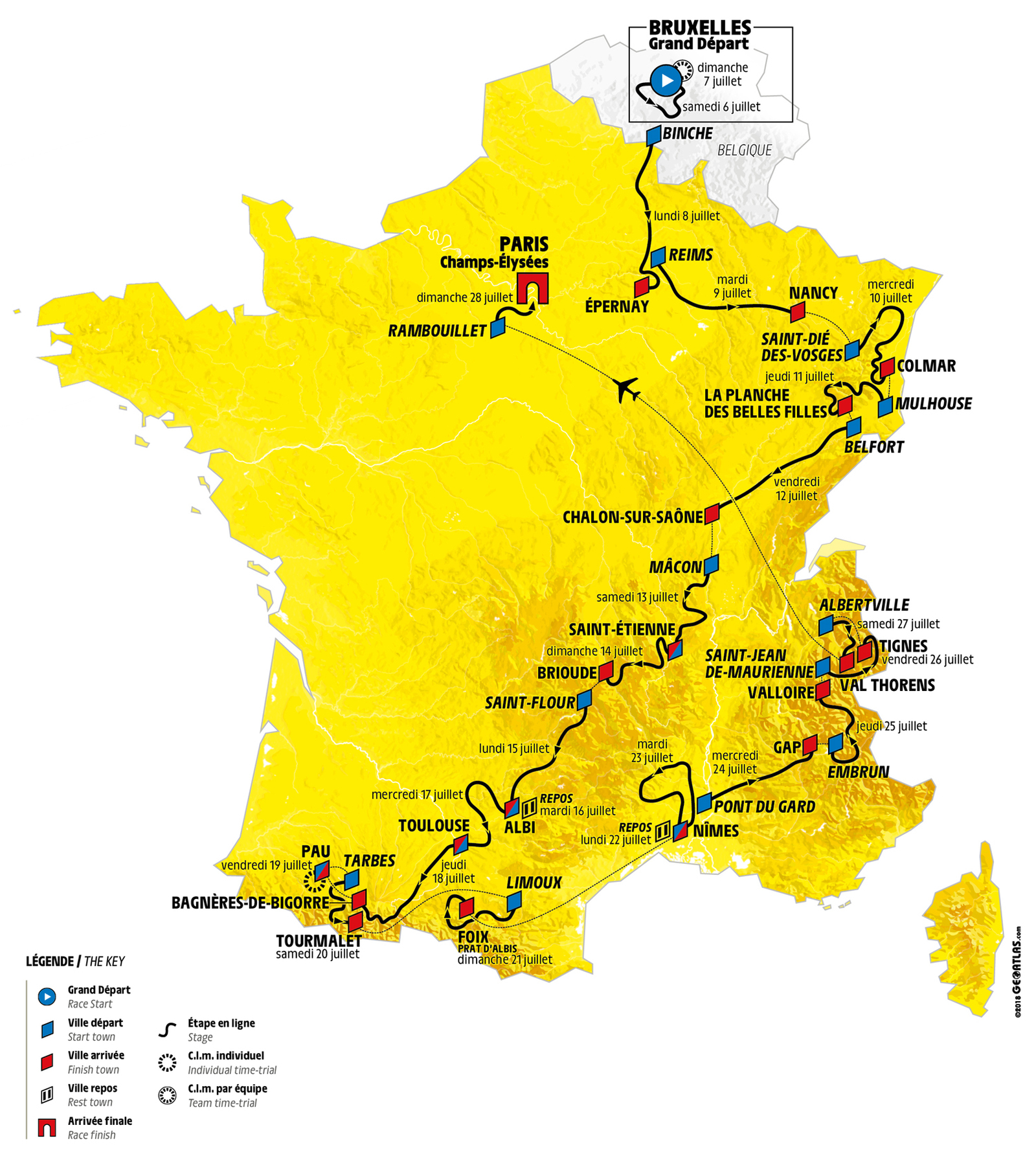 Etape 19 Juillet Tour De France 2022 Le parcours du Tour de France 2019 dévoilé (+ vidéos) – Videos de cyclisme