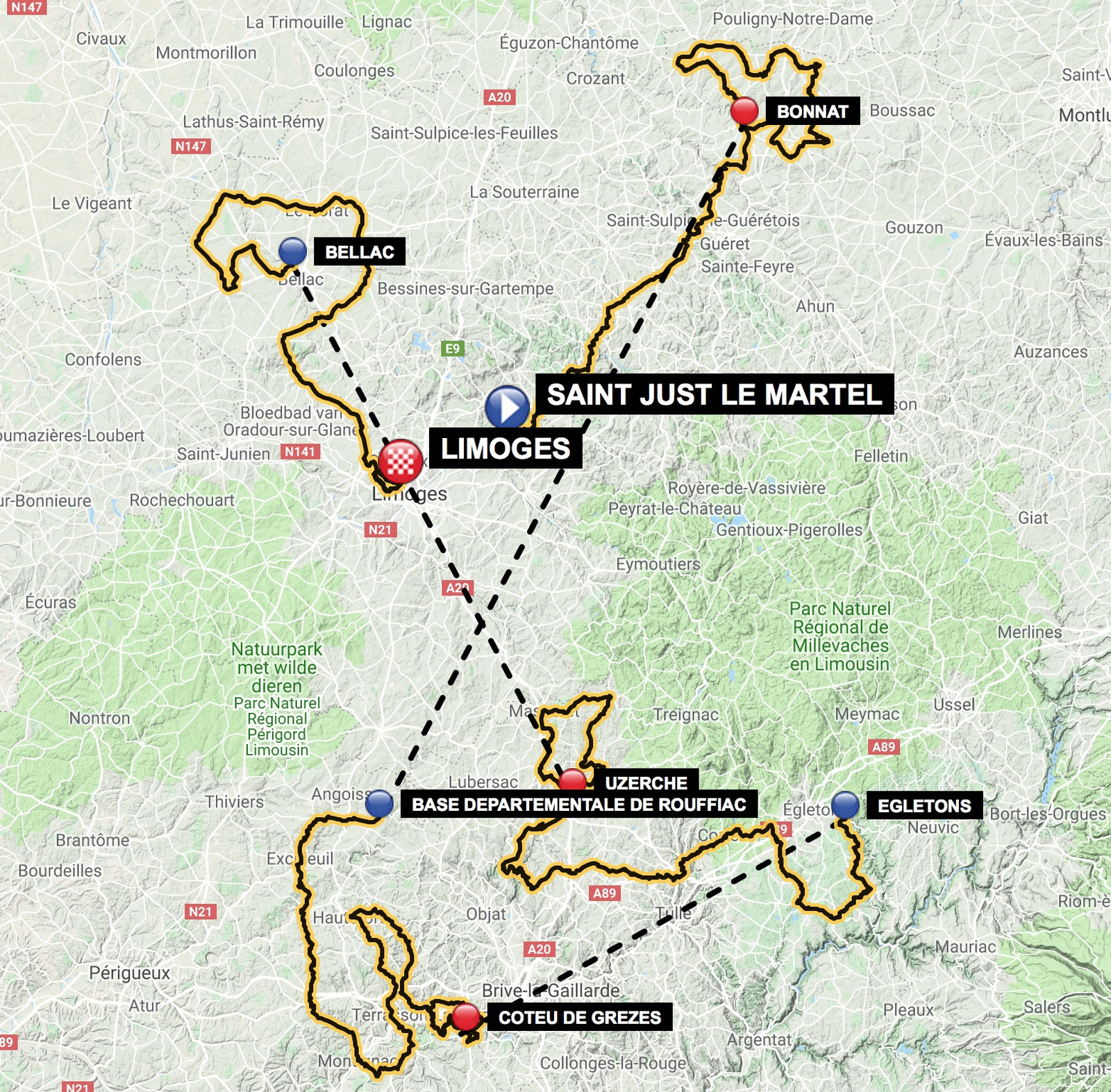 Tour du Limousin parcours et profil des étapes Videos de cyclisme