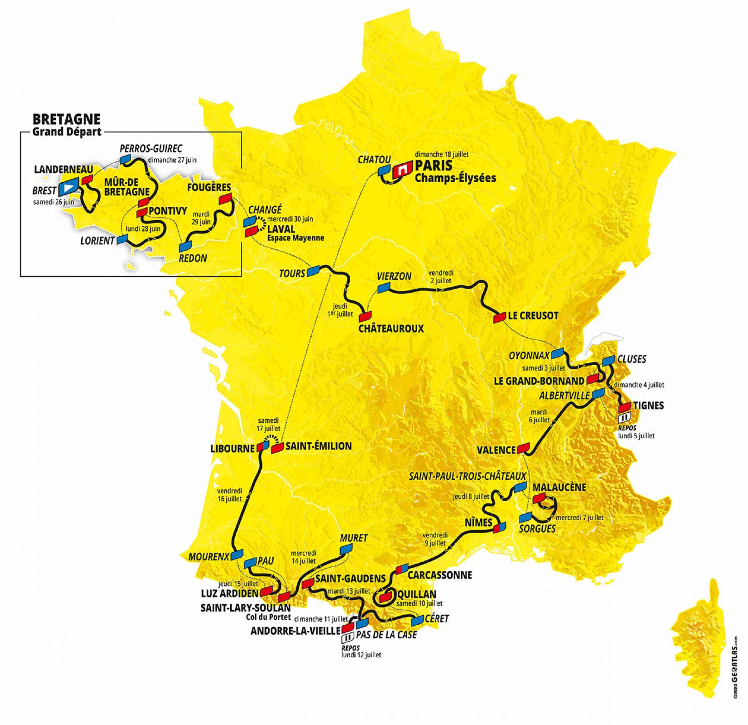 Le parcours du Tour de France 2021 dévoilé (+ vidéo ...