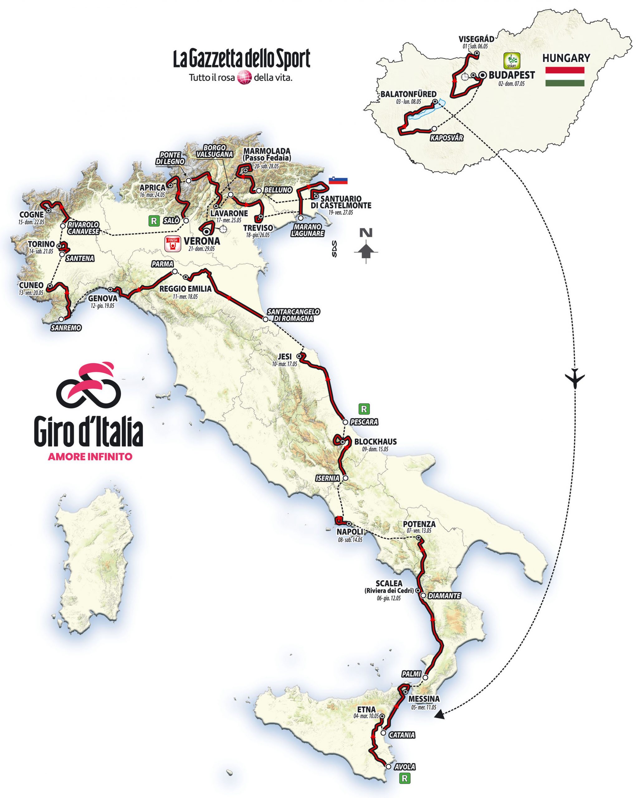 Giro parcours Videos de cyclisme