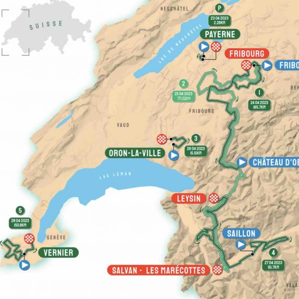 Tour de Romandie 2024 : parcours et profils des étapes